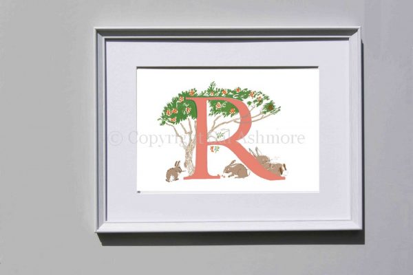 Story Letter Print R - Rabbits under the Rowan Tree