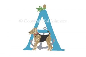 Story Letter Print A - Admiral Airedale