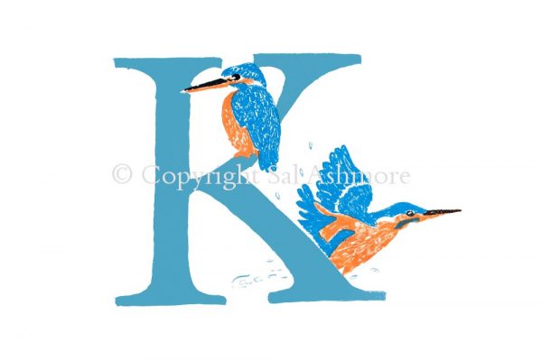 Story Letter Print K - Kingfishers