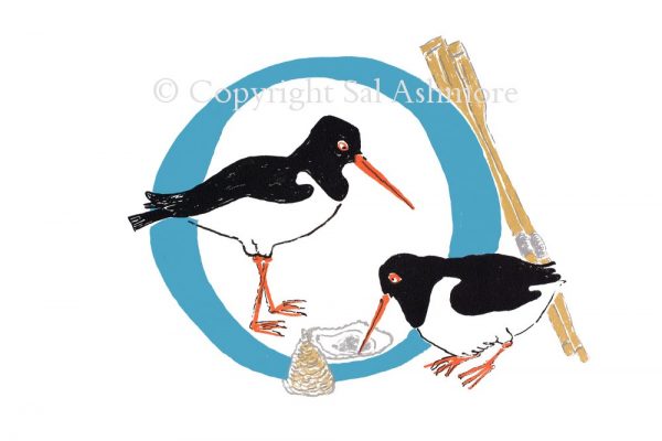 Story Letter Print O - Oystercatchers in Argyll