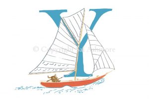 Story Letter Print Y - Yachting Yak